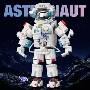 Astronaut Design Building Blocks Toy, 620+ Particles Aerospace Building Blocks, Model Display Items, Home Display Items, Collectibles