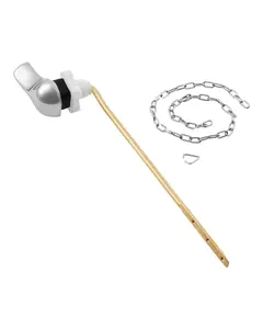 Toilet Handle Replacement Kit, Front Mount Universal Toilet Flush Lever, Chrome Finish, Easy Installation, Durable Universal Fit For Most Toilets, Standard Mounting Hole Distance Compatible With Most Toilet Models