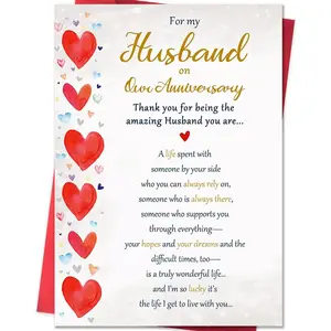 Romantic Anniversary Card for Husband Funny Anniversary Gifts from Wife Sweet Wedding Day Gifts for Husband