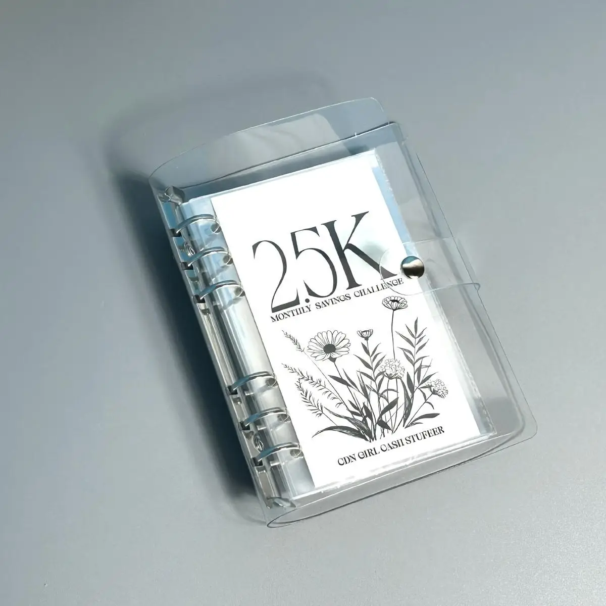 Money Saving Challenge Binder, 1 Count Budget Binder With Cash Envelopes, Savings Challenges Book For Save $5,000 $1,5000 $25,