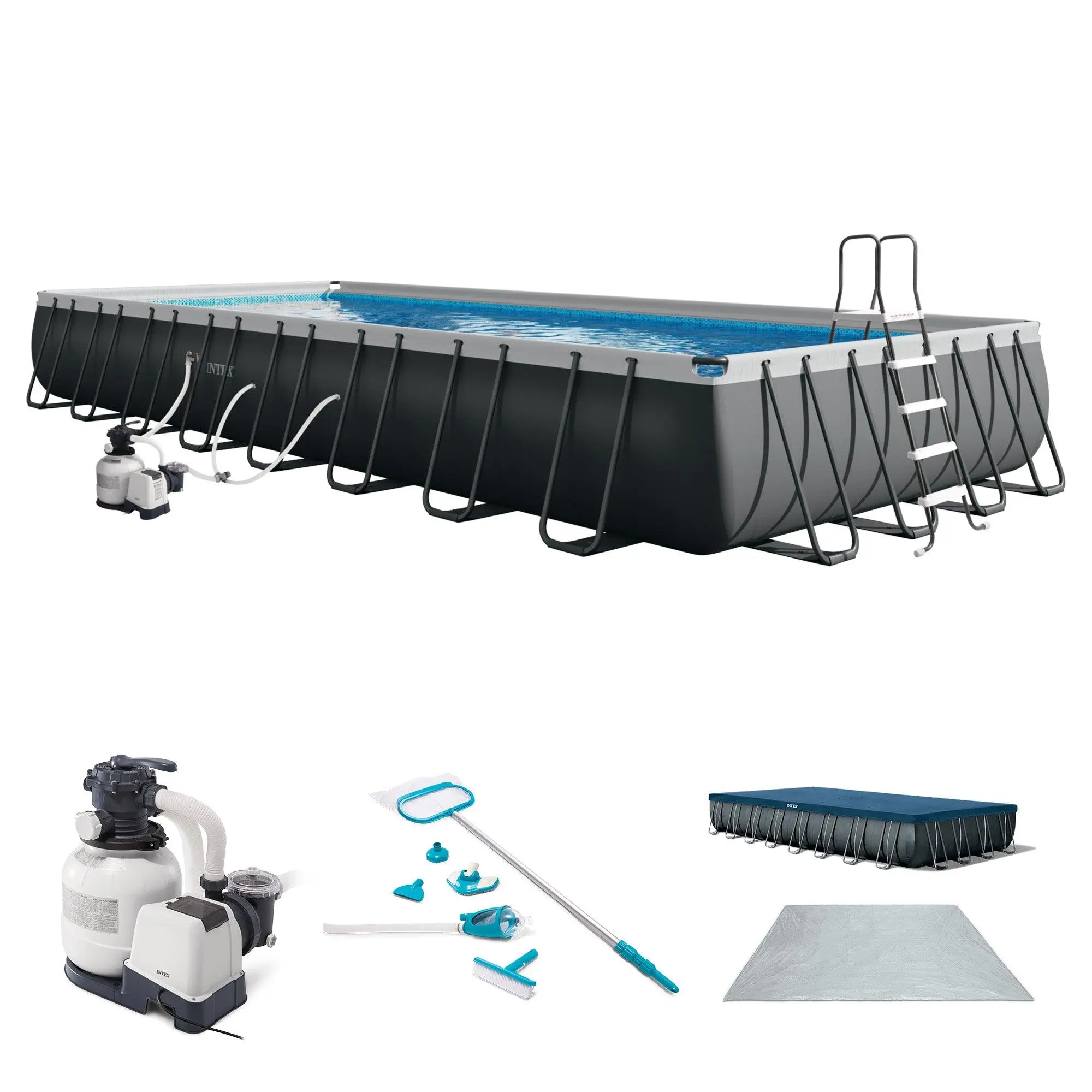 Intex 32ft x 16ft x 52in Ultra XTR Rectangular Pool Set with Maintenance Kit Intex 32ft x 16ft x 52in Ultra XTR Rectangular Pool Set with Maintenance Kit