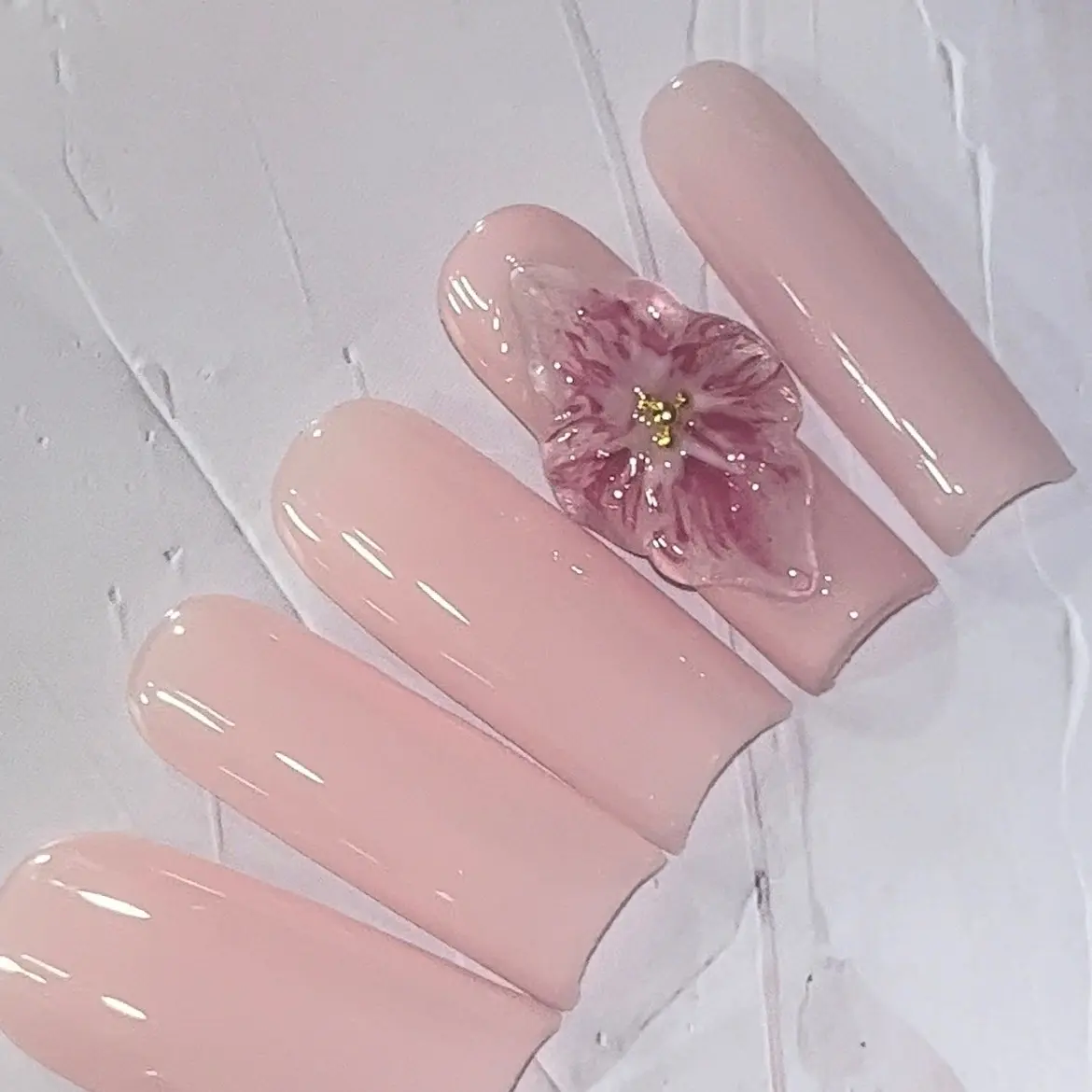 Pretty 3D Flower Press On Nails longlasting pressonnails Pretty 3D Flower Press On Nails longlasting pressonnails