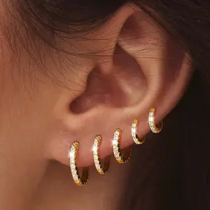 Dearmay 5 Pairs Hoop Earring Sets for Women Summervibes Earring Stack Small Earrings for Women Hypoallergenic Trendy Waterproof Multiple Cartilage Earring for Women Best Gift For Mother' s Day