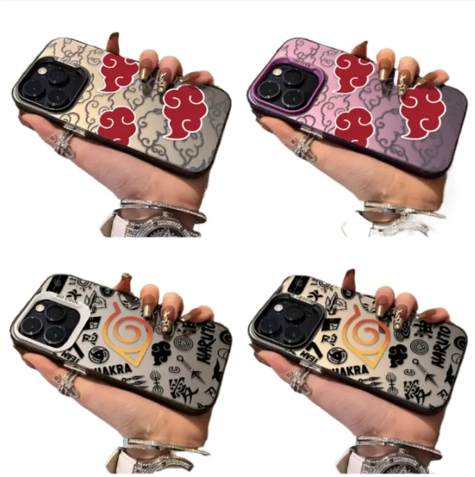 Anime Ninja Akatsuki Red Clouds phone Cases For iPhone 12/13/14/15/16/17 Promax Pro Plus and 17 Air , Perfect for Her/Him fashionable gift