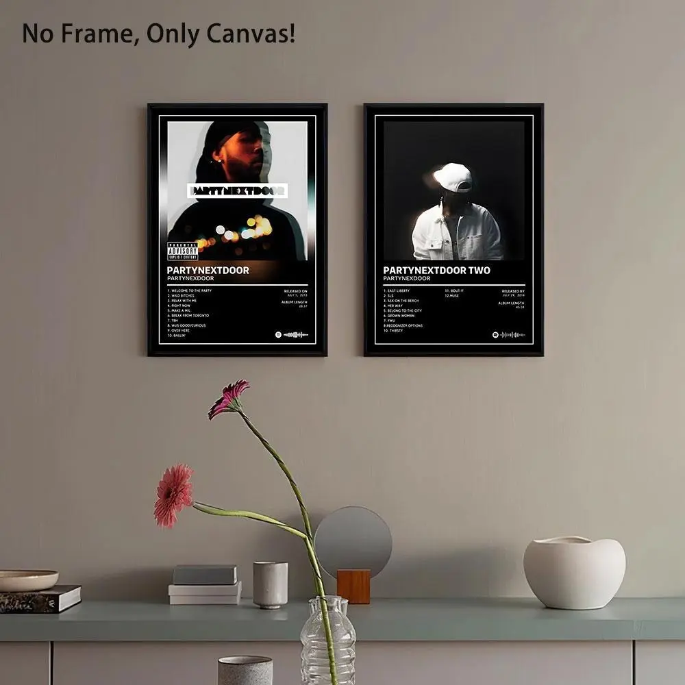 Partynextdoor Album Poster, Art Prints, 2 Counts/set Modern Style Minimalist Design Album Cover Poster, Artistic Wall Art for Home Living Room Bedroom Office School Decor, Decorative Artwork, Gift, Ornaments, Frameless, Artwork