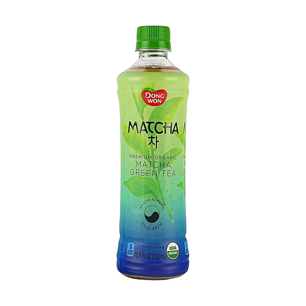 DONGWON Organic Matcha Green Tea 500ml - Zero Sugar, Fat & Calorie Cold Brew for Refreshing Hydration