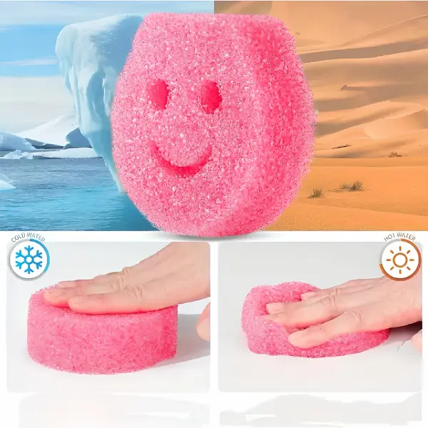 3pcs Heavy Duty Scratch Free Heat-Resistant Plastic Sponges Household Kitchen Cleaning