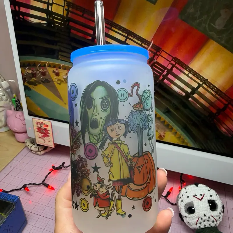 Blue Hair Girl Frosted Cup