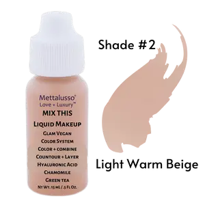 Mettalusso MIX THIS Liquid Foundation Makeup 15ml Vegan Oil-Free Paraben-Free with Hyaluronic Acid Chamomile & Green Tea Extracts Multi-Functional Coverage for Foundation, Concealer, and Contouring