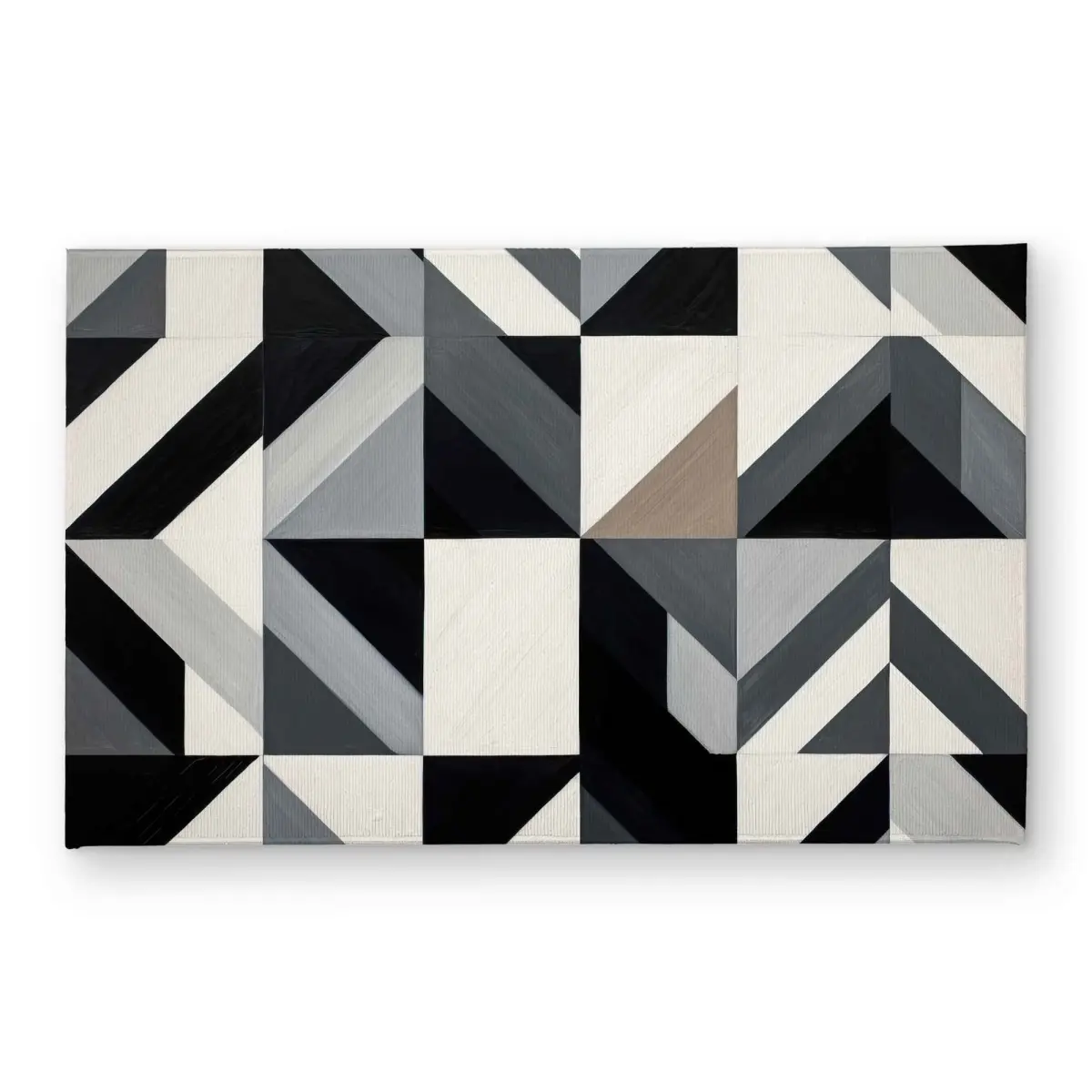Begin Home Decor CODM2134UBG7FE 21 x 34 in. Grid - Minimalist Indoor & Outdoor Door Mat for Home Decor