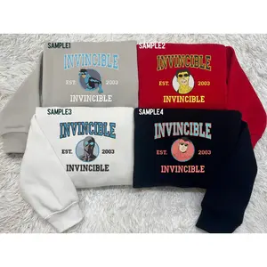 Invincible Mark Superhero Embroidered Sweatshirt, Superhero Embroidered, Invincible Sweatshirt, Mark Grayson Shirt, Unisex Cotton Fit Sweater