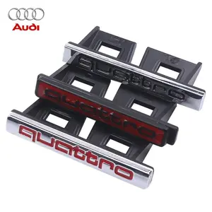 Car Front Grille Badge Body Trunk Decoration Sticker Auto QUATTRO Emblem For Audi Sline A4 A5 A7 S4 RS4 A6 TT A1 A3 Q1 Q3 Q5 Q8