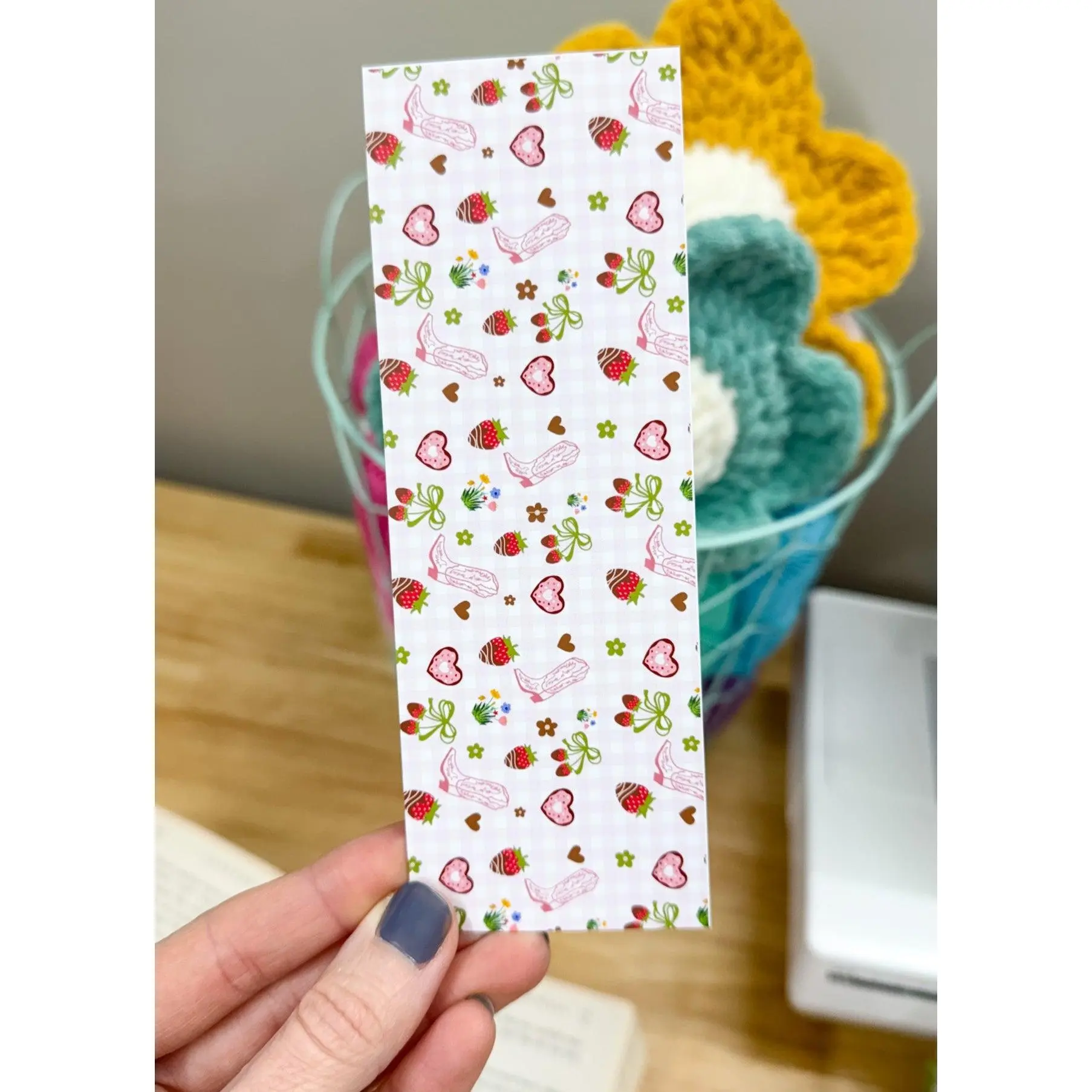 Strawberry & Boots Bookmark