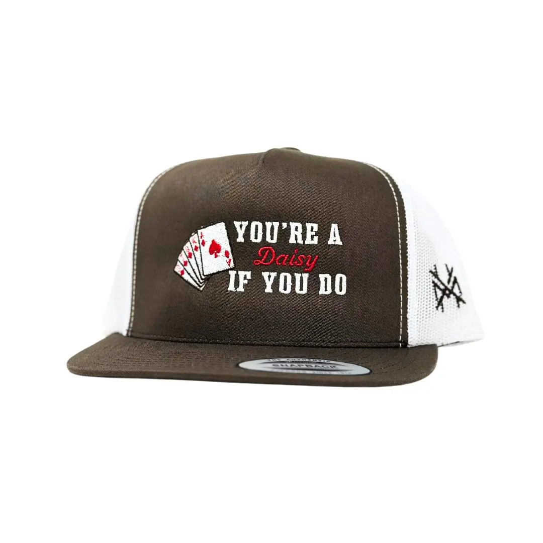 Flat Bill Brown/White