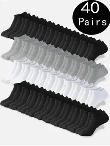 Men's Ankle Socks 15 Pairs Sock Set, Summer Comfortable Breathable Low Cut Casual Daily Wear, Simple Design for All Seasons