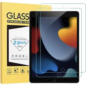 2-Pack Screen Protector for iPad 9th/8th/7th Generation 10.2 inch (2021/2020/2019) Tempered Glass Film for iPad 10.2 Inch 9H Hardness,  Pencil Compatible & Case Friendly