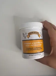 Rooster Vitamins & Electrolytes Multispecies Supplement 8oz Water Soluble Premix for Cattle Horses Goats Sheep Swine & Poultry