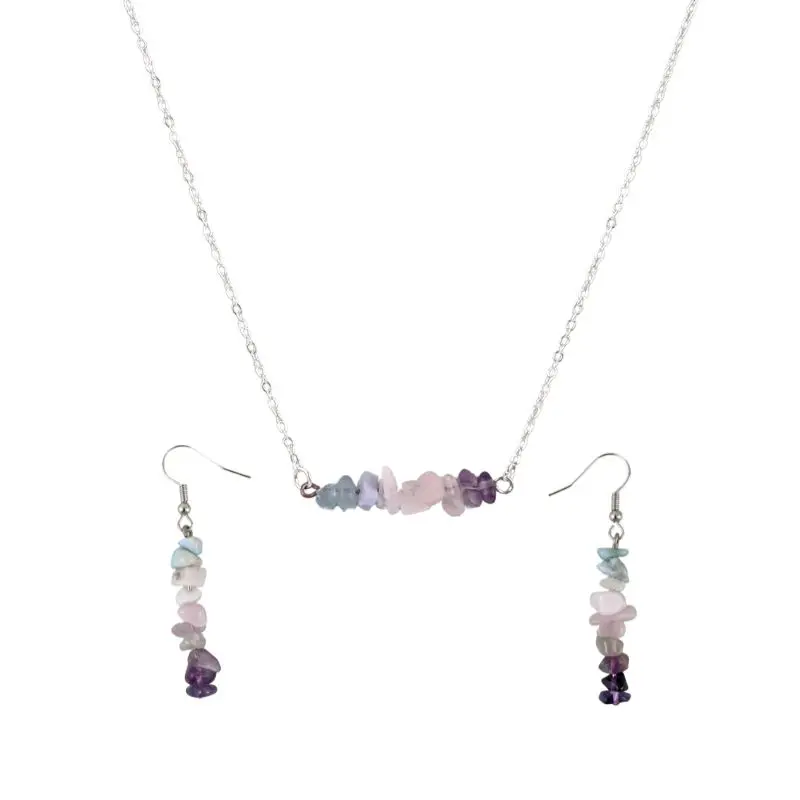 Pisces Bar Necklace and Dangle Earrings Set