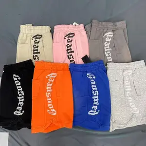 Good Quality  Shorts Summer Style Fashion High Street Men Women Causal Blue Red Black Drawstring Pure Cotton Shorts