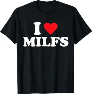 [100% Cotton] I Love MILFs T-Shirt Lightweight and versatile wear