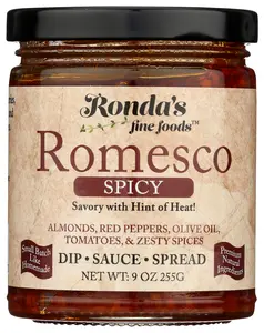 Spicy Romesco Dip/Sauce/Spread/Topping 9oz Jar