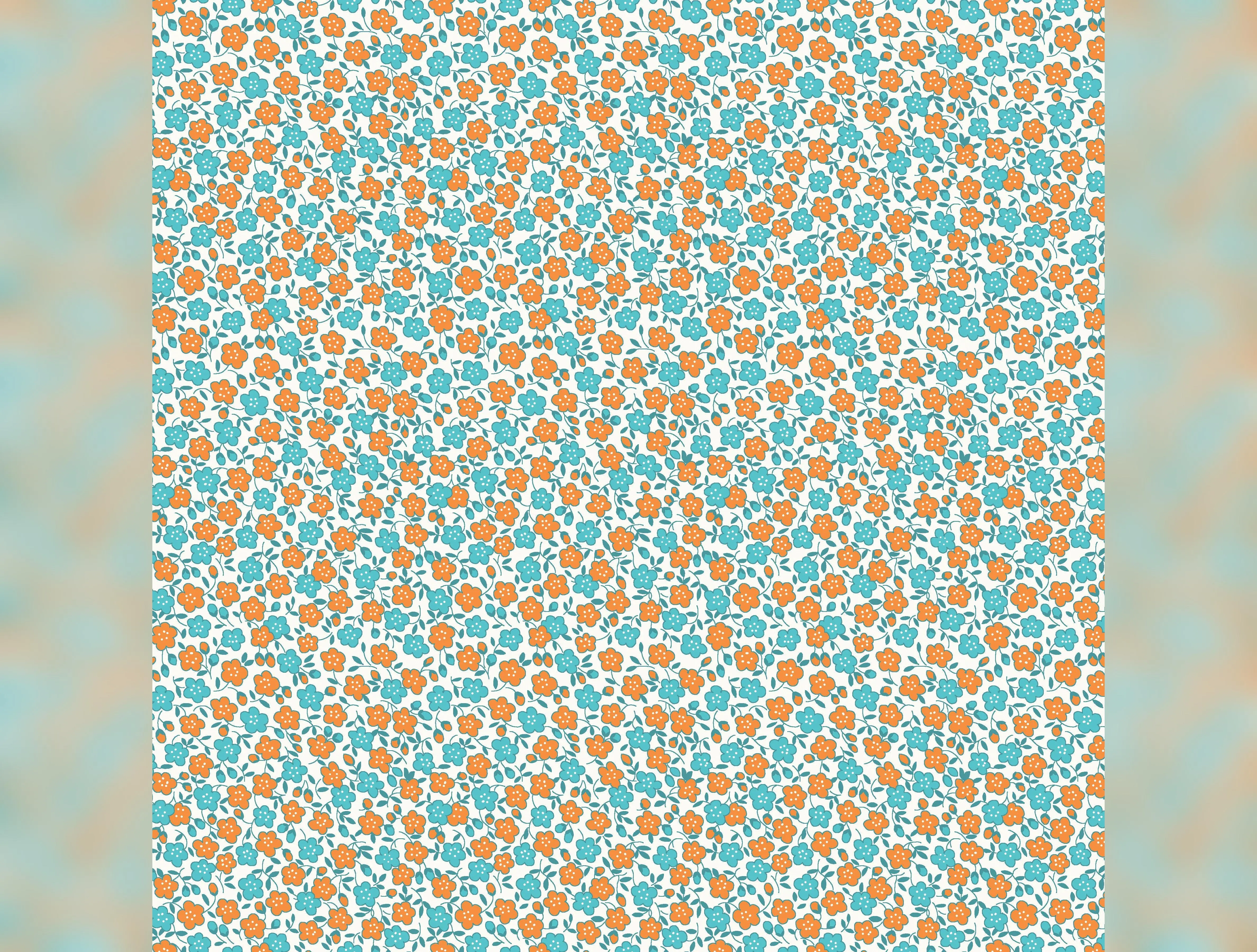 Storytime 30's | Flower Toss Teal by Penny Rose Studio | C8454-TEAL