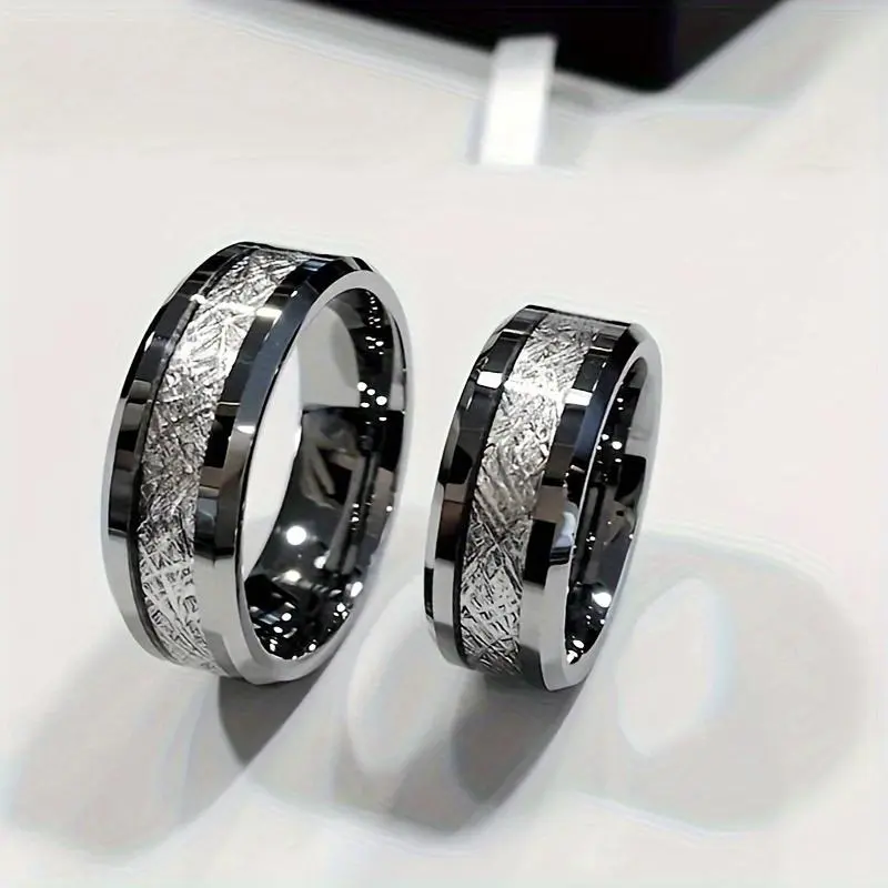 Fashion TUNGSTEN Steel( NOT Stainless  Steel) Men's Ring - Perfect for Business, Weddings and Proposals | Ideal Gift for Couples, Fathers and Friends Jewelry