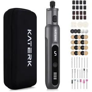 Katerk Cordless Rotary Tool Kit, 3.7V Mini Rotary Tool with 5 Speed and 70PCS Accessories, 20000RPM, USB Charging Multi-Purpose Power Tool for Engraving, Sanding, Drilling, Polishing, Cutting