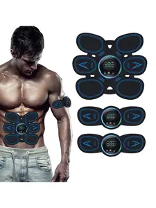 Electric Wireless Muscle Trainer Set, Muscle Stimulator, 3-Piece Abdominal Workout Equipment, Multifunctional Fitness Tools for Men & Women, Ideal for Beginners
