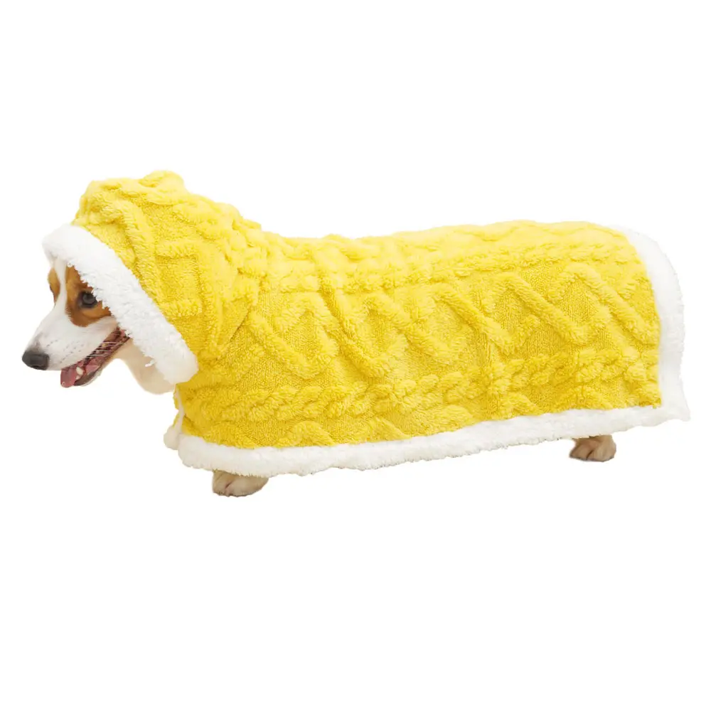 Polyester Dog Sleeping Cape - Thick Cold Weather Pet Coat for Corgis/Teddy, Extra Warmth, Full Motion Dog Clothing, Multi-Size, One-Piece