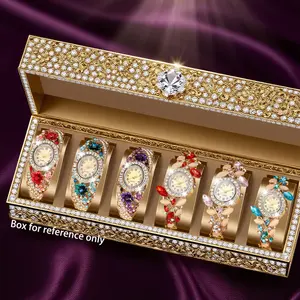 Luxurious Diamond-Encrusted Women's Watch, Elegant Floral Decor, Precise Timing, Suitable for Formal Occasions, Analog Quartz Movement, Diamond Wrist Watch