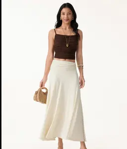 European Linen Flowy Vacay Maxi Skirt