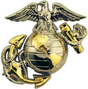 U.S MARINE CORPS EGA LAPEL HAT PIN USMC EAGLE GLOBE & ANCHOR CAP INSIGNIA LEFT