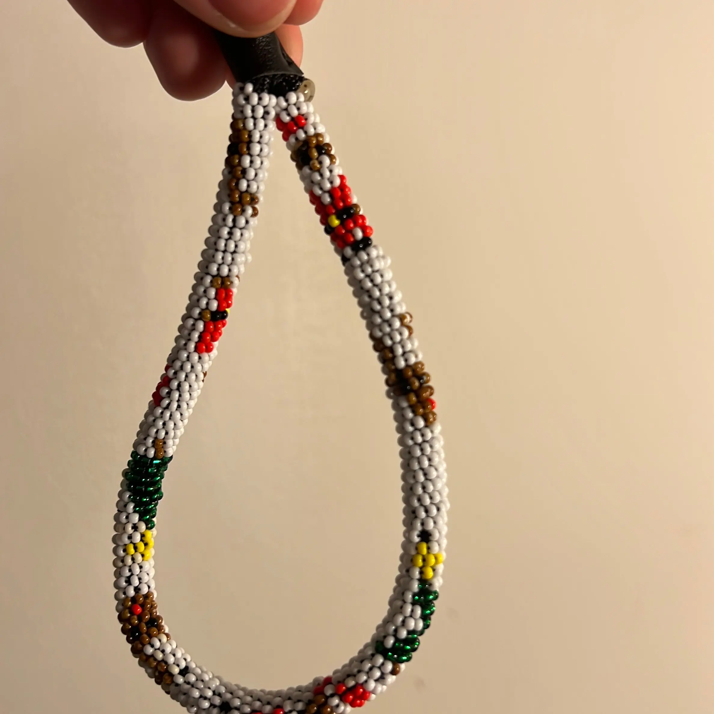Beaded Christmas Wristlet - Simple Design with Beads for Holiday Shopping