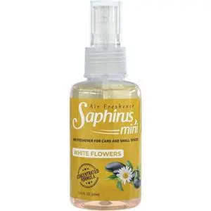 Saphirus Mini Air Freshener, great essential fragance for car and any other small space, White Flowers, 2.02 FL.OZ. Scent Spray Scented Perfume