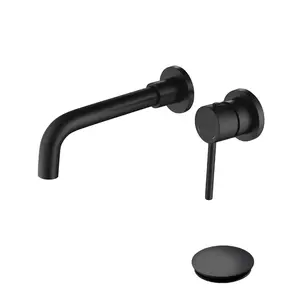 Wall Mounted Bathroom Sink Faucet Single Lever Handle with Pop-Up Drain No Overflow Modern Chrome Finish Lavatory Vanity Tap for Bathroom Basin Vessel Sink, Home Furniture and Household Product Search Terms for US Online Shopping