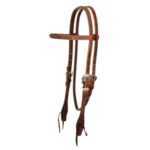 Reinsman Rosewood & Spots Browband Headstall, Full