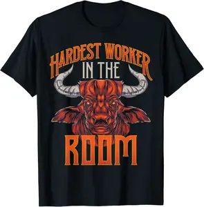 Hardest Worker in the Room Gym Workout Fitness Bodybuilder T-Shirt - Phoebeumba Shop XVTB0B7KF1HP8