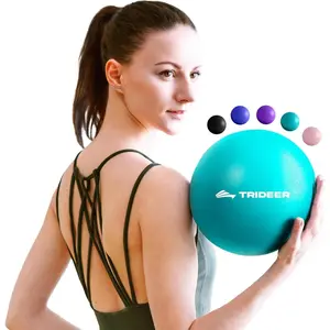Trideer 9-Inch Pilates Ball, Small Exercise Ball for Yoga, Core Training, Physical Therapy, Balance, Stability and Stretching Pilates Equipment with Inflation Straw