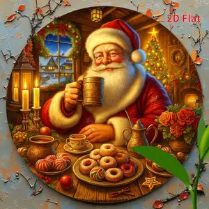 Vintage Iron Round Tin Sign, Fun Inspirational Quotes, Christmas Party Decoration, Home Decor, Garden Decor, Office Wall Art, 8x8 Inch