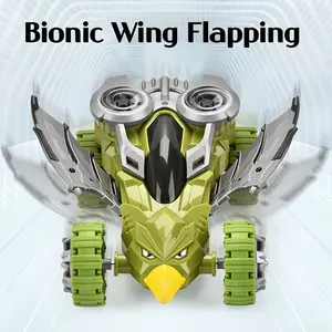 Transforming inertia toy car, push-pull transforming car, durable children's toy car, inertia stunt flying dragon car, a great gift choice for kids