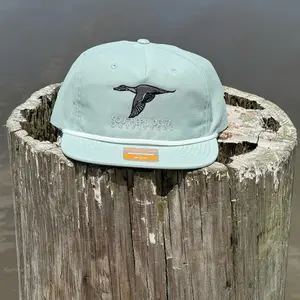 Southern Delta Outfitters Dusty Blue/White Rope Hat with Pintail Logo, Adjustable Fit, Adjustable Closure, Classic Design