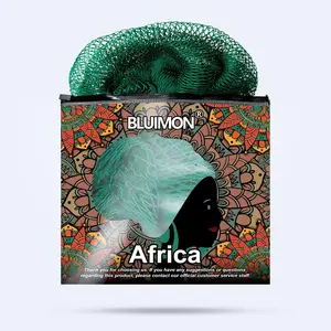 Bluimon African Exfoliating Net Sponge Ethically Sourced from Nigeria Bath Sponge Smooth Skin Shower Body Care Tool Quick-Drying Hygienic Solution