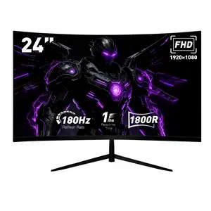New 24” Curved Gaming Monitor – FHD IPS Display, 180Hz Refresh Rate, 1ms, FreeSync, HDMI/DP, Ultra-Slim, VESA Ready | Black Friday Deal