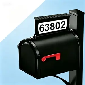 Solar Powered Mailbox Lamp with Dusk to Dawn Sensor, Color Changing RGB & Cool White LEDs, Easy No-Drilling Installation for Pathway Porch and Address Post, Energy-Efficient Outdoor Lighting