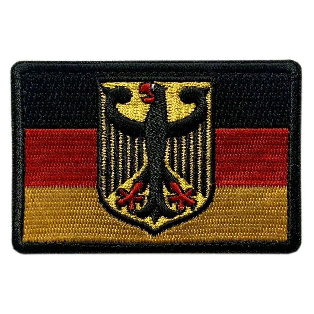 Germany Flag Eagle Embroidered Patch ["Hook" Fastener - 3.0 X 2.0 inch - GP1]