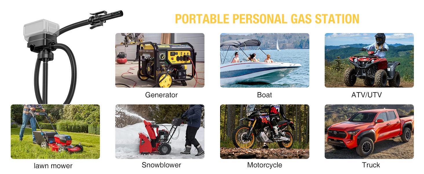 CrestWave Cordless Fuel Transfer Pump, 3.2 GPM Auto-Stop Gas Can Pump, Compatible with DeWalt 20V & Milwaukee 18V Batteries, 4 Adapters, Storage Bag, for Lawn Mower, Tractor, Generator, RV, Car