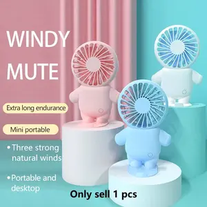 SIFOX Mini Portable Pocket SUB Fan, with a cute kid-like design that can be held or used as a desktop phone stand. It has three adjustable wind speeds and is perfect for use in office, outdoor sports, travel, and as a great gift for summer occasions.