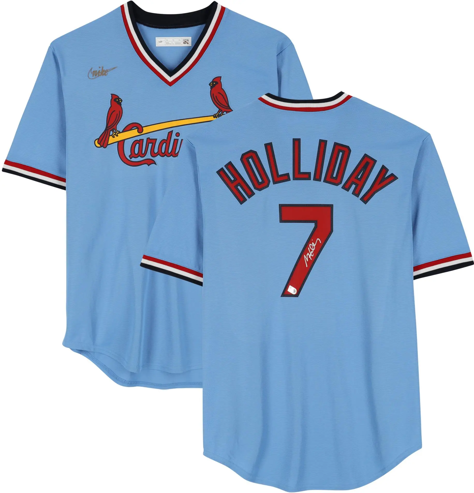 Matt Holliday St. Louis Cardinals Autographed Light Blue Nike Cooperstown Replica Jersey - Fanatics Authentic Certified