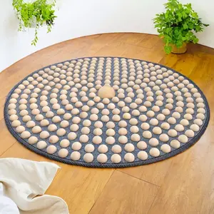 Wooden Acupressure Mat for Feet - Portable Foot Massager for Pain Relief & Fatigue Recovery, Home/Office/Gym Use with Non-Slip Design Body Care